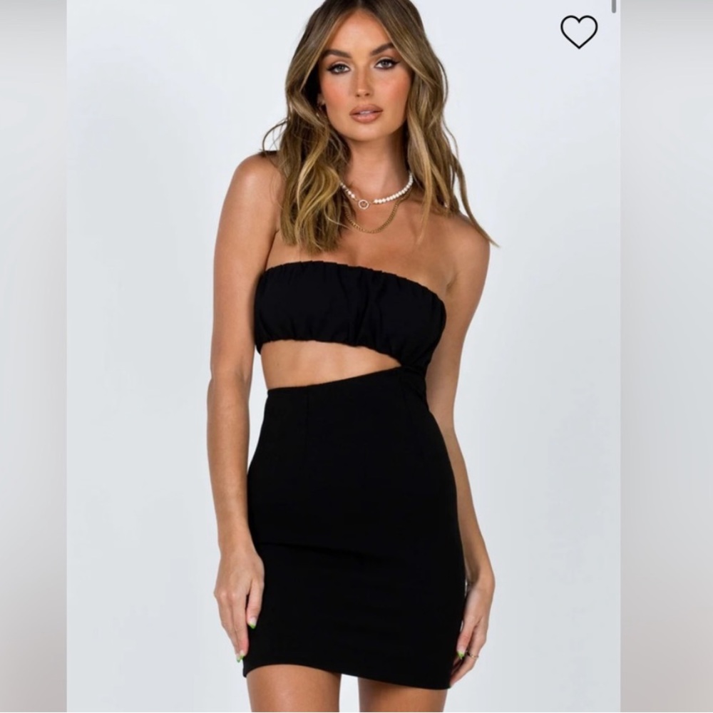 GRAYSON MINI DRESS BLACK Princess Polly